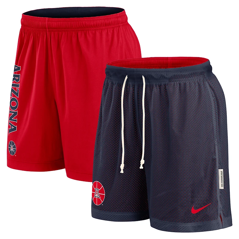 Men's Nike Navy/Red Arizona Wildcats Courtside Standard Issue Dri-FIT Reversible Shorts