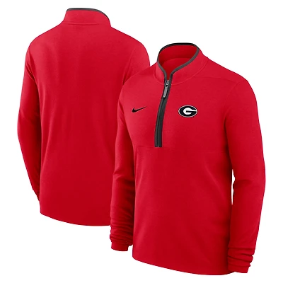 Men's Nike Red Georgia Bulldogs Courtside Victory Dri-FIT Half-Zip Pullover