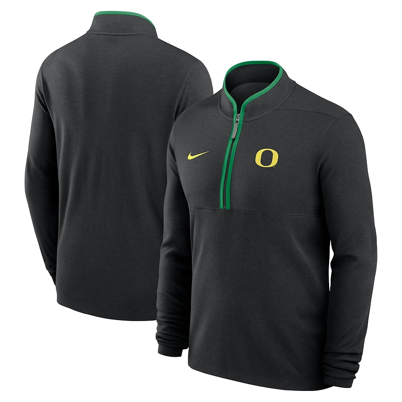 Men's Nike Black Oregon Ducks Courtside Victory Dri-FIT Half-Zip Pullover