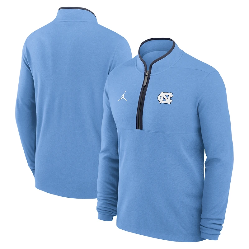 Men's Jordan Brand Carolina Blue North Carolina Tar Heels Courtside Victory Dri-FIT Half-Zip Pullover
