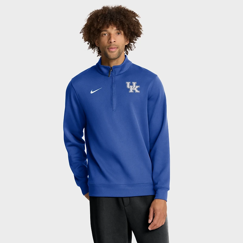 Men's Nike Royal Kentucky Wildcats 2025 Coaches Premium Dri-FIT Half-Zip Pullover