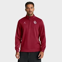 Men's Jordan Brand Crimson Oklahoma Sooners 2025 Coaches Premium Dri-FIT Half-Zip Pullover