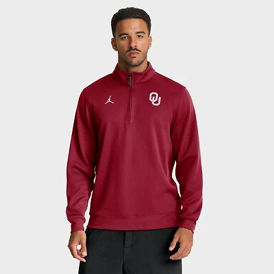 Men's Jordan Brand Crimson Oklahoma Sooners 2025 Coaches Premium Dri-FIT Half-Zip Pullover