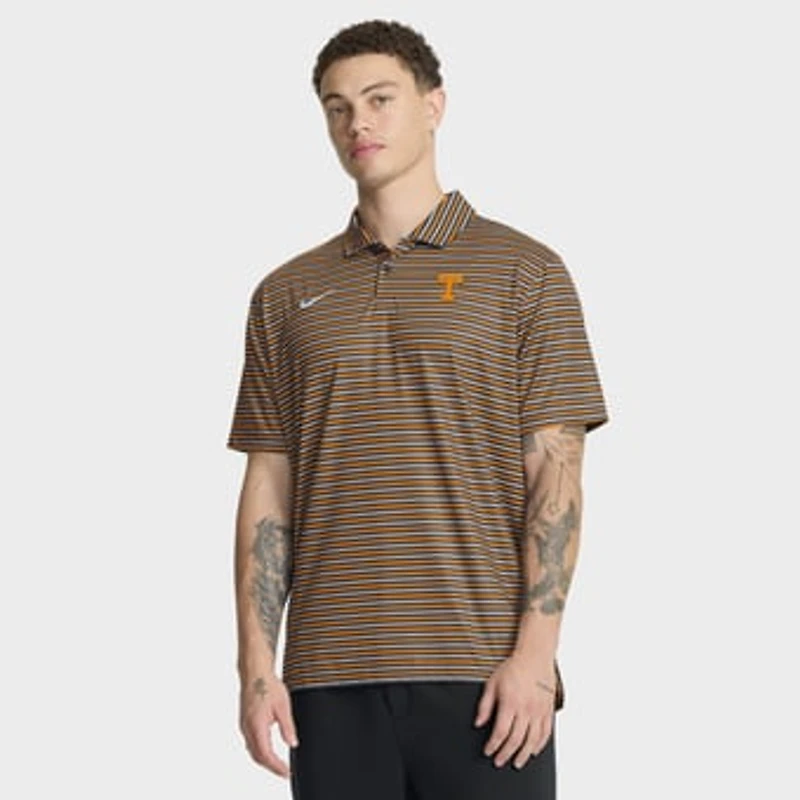 Men's Nike Tennessee Orange Tennessee Volunteers 2025 Coaches Premium Tour Stripe Dri-FIT Polo