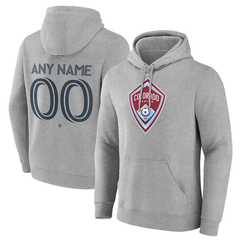 Men's Gray Colorado Rapids Custom Team Authentic Pullover Hoodie