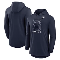Men's Nike Navy Penn State Nittany Lions Legacy Tri-Blend Dri-FIT Long Sleeve Hoodie T-Shirt