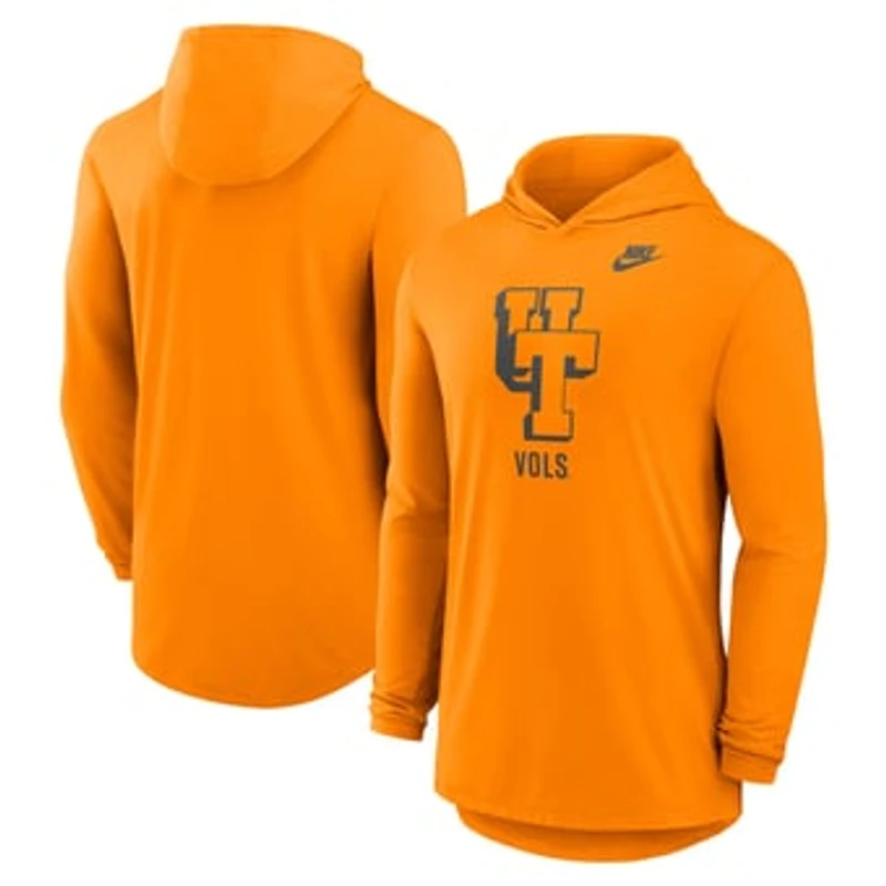 Men's Nike Tennessee Orange Tennessee Volunteers Legacy Tri-Blend Dri-FIT Long Sleeve Hoodie T-Shirt