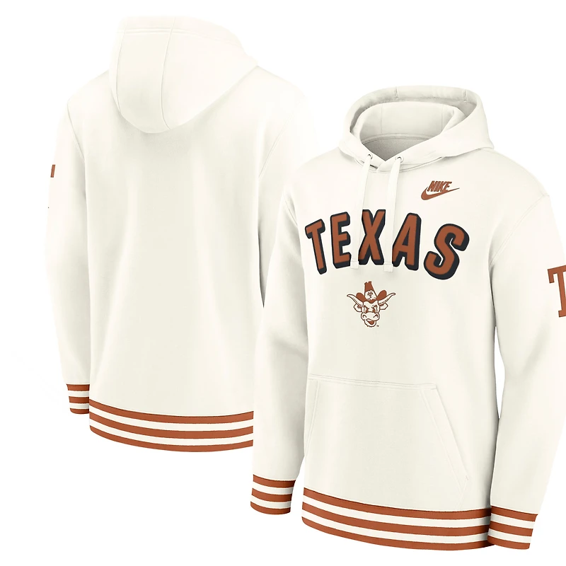 Men's Nike Cream Texas Longhorns Legacy Retro Pullover Hoodie
