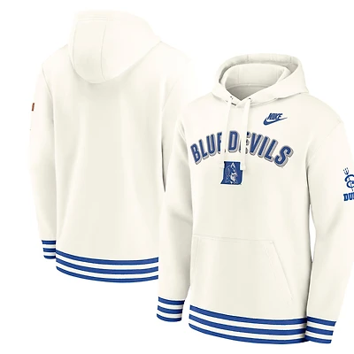 Men's Nike Cream Duke Blue Devils Legacy Retro Pullover Hoodie
