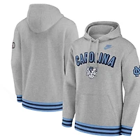 Men's Nike Heather Gray North Carolina Tar Heels Legacy Retro Pullover Hoodie