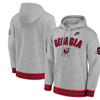 Men's Nike Heather Gray Georgia Bulldogs Legacy Retro Pullover Hoodie