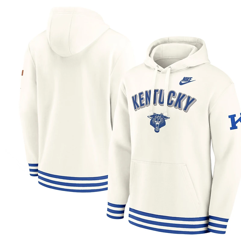 Men's Nike Cream Kentucky Wildcats Legacy Retro Pullover Hoodie