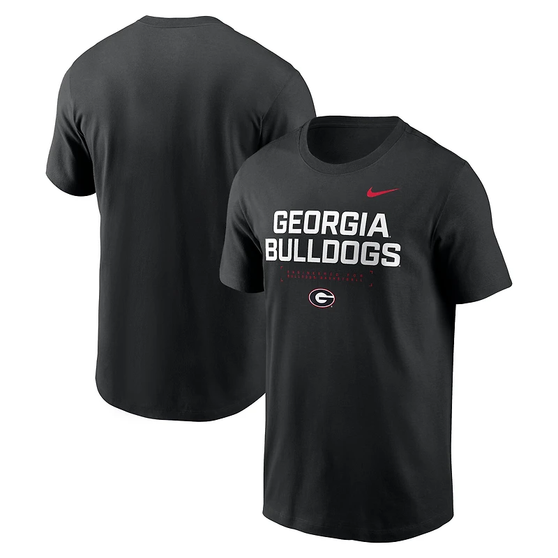Men's Nike Black Georgia Bulldogs 2025 Courtside Basketball Performance T-Shirt