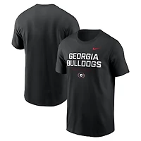 Men's Nike Black Georgia Bulldogs 2025 Courtside Basketball Performance T-Shirt