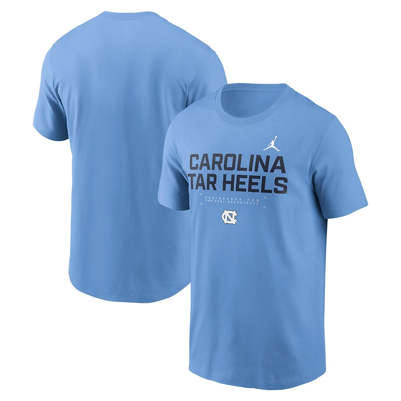 Men's Jordan Brand Carolina Blue North Tar Heels 2025 Courtside Basketball Performance T-Shirt