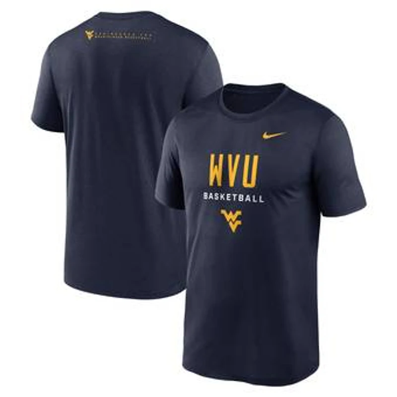 Men's Nike Navy West Virginia Mountaineers 2025 Courtside Basketball Legend Dri-FIT T-Shirt