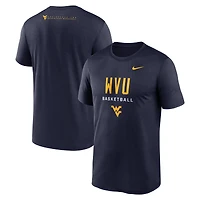 Men's Nike Navy West Virginia Mountaineers 2025 Courtside Basketball Legend Dri-FIT T-Shirt