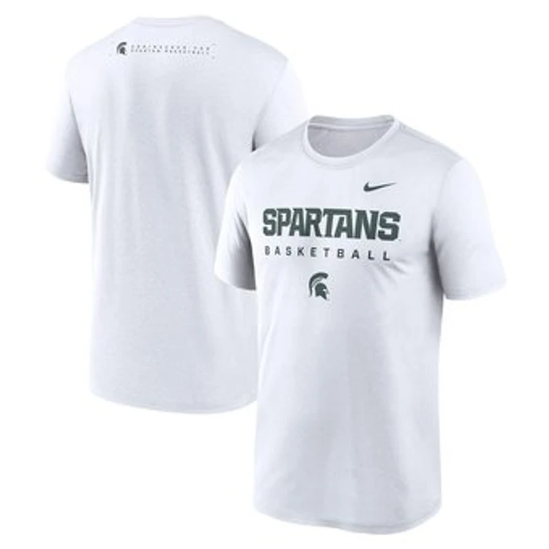 Men's Nike White Michigan State Spartans 2025 Courtside Basketball Legend Dri-FIT T-Shirt