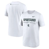 Men's Nike White Michigan State Spartans 2025 Courtside Basketball Legend Dri-FIT T-Shirt