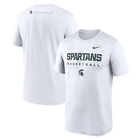 Men's Nike White Michigan State Spartans 2025 Courtside Basketball Legend Dri-FIT T-Shirt