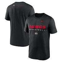 Men's Nike Black Georgia Bulldogs 2025 Courtside Basketball Legend Dri-FIT T-Shirt