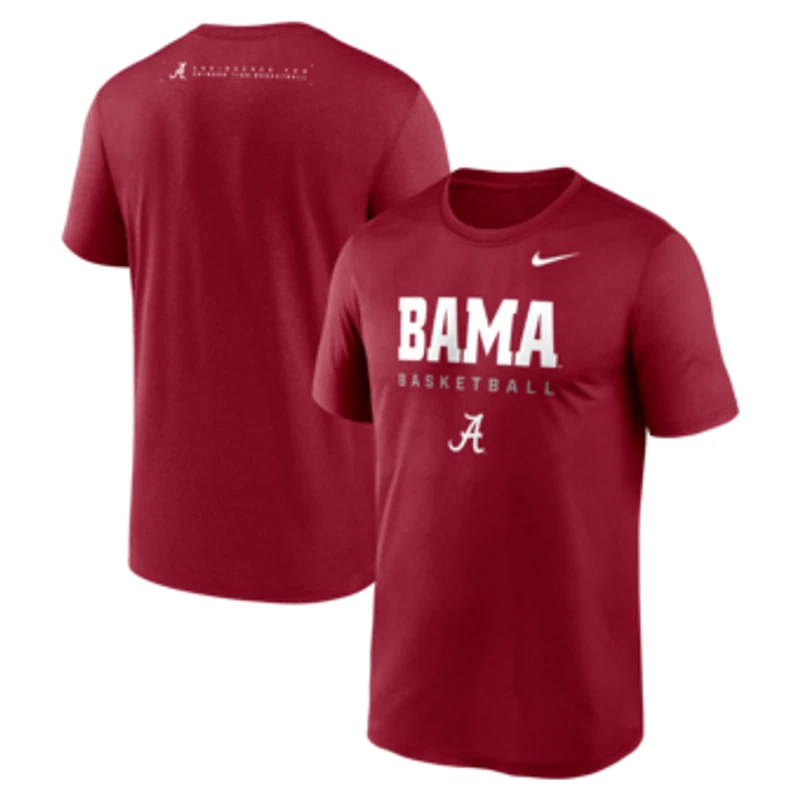 Men's Nike Crimson Alabama Crimson Tide 2025 Courtside Basketball Legend Dri-FIT T-Shirt