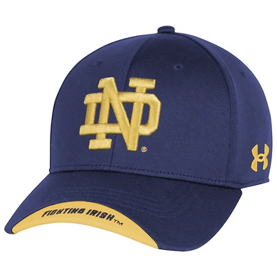 Men's Under Armour  Navy Notre Dame Fighting Irish Sideline Blitzing Accent Adjustable Hat
