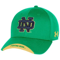 Men's Under Armour  Green Notre Dame Fighting Irish Sideline Blitzing Accent Adjustable Hat