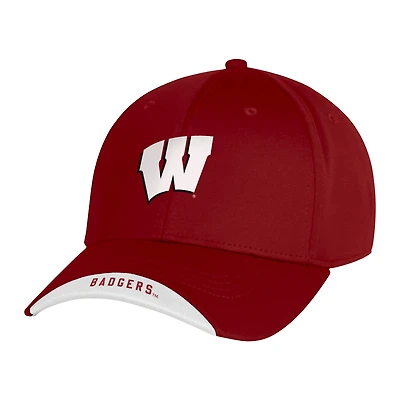 Men's Under Armour  Red Wisconsin Badgers Sideline Blitzing Accent Flex Hat