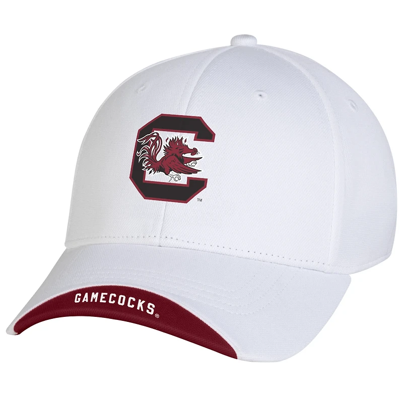 Men's Under Armour  White South Carolina Gamecocks Sideline Blitzing Accent Iso-Chill Flex Hat