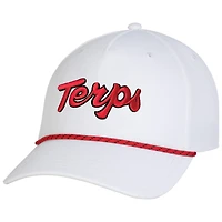 Men's Under Armour  White Maryland Terrapins Sideline Drive Rope Adjustable Hat