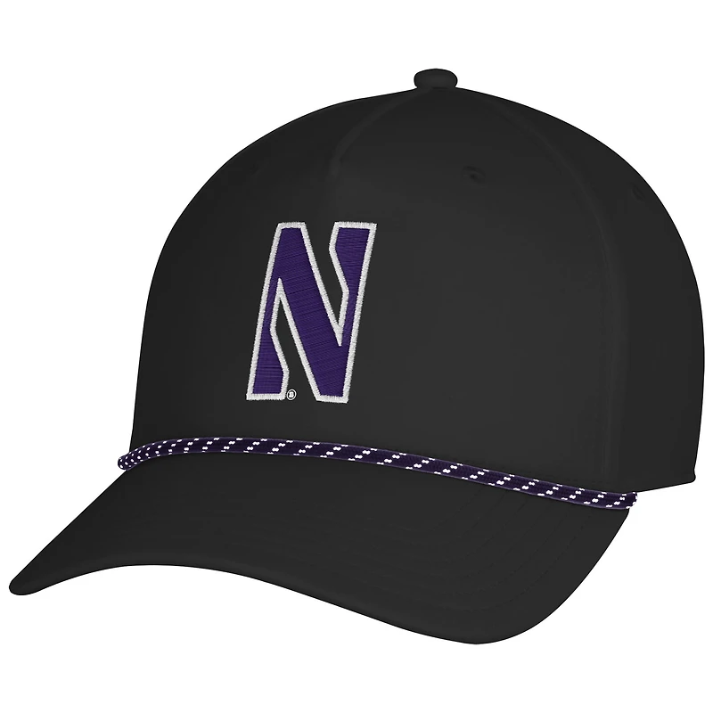 Men's Under Armour  Black Northwestern Wildcats Sideline Drive Rope Adjustable Hat