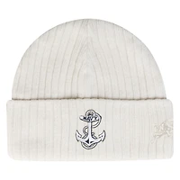 Men's Under Armour  Stone Navy Midshipmen Sideline Halftime Shallow Cuffed Knit Hat