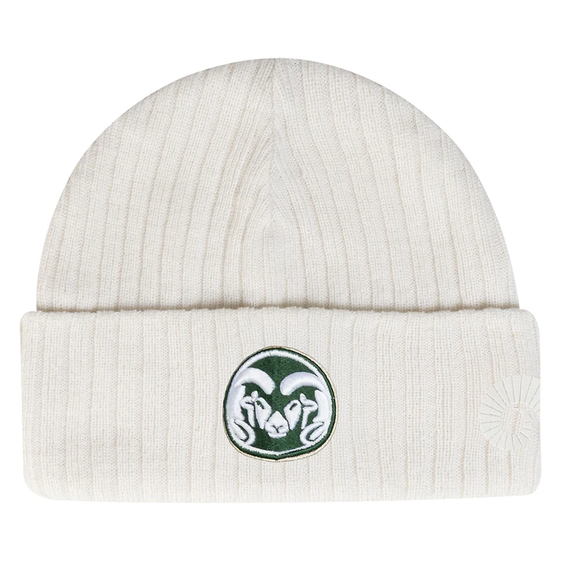Men's Under Armour Stone Colorado State Rams Sideline Halftime Shallow Cuffed Knit Hat