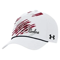 Men's Under Armour  White South Carolina Gamecocks College Essentials Driver Rope Iso-Chill Adjustable Hat