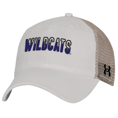 Men's Under Armour  Stone Northwestern Wildcats College Essentials Adjustable Trucker Hat