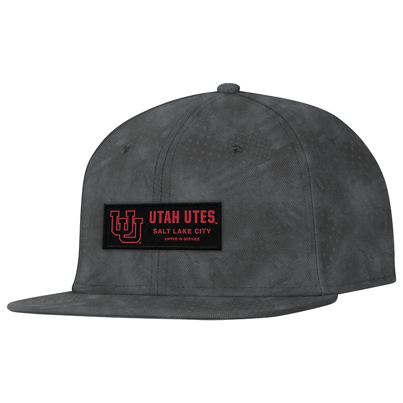 Men's Under Armour Charcoal Utah Utes Freedom Collection ArmourFuse Snapback Hat