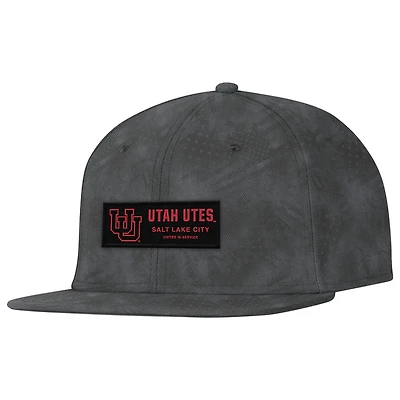 Men's Under Armour Charcoal Utah Utes Freedom Collection ArmourFuse Snapback Hat