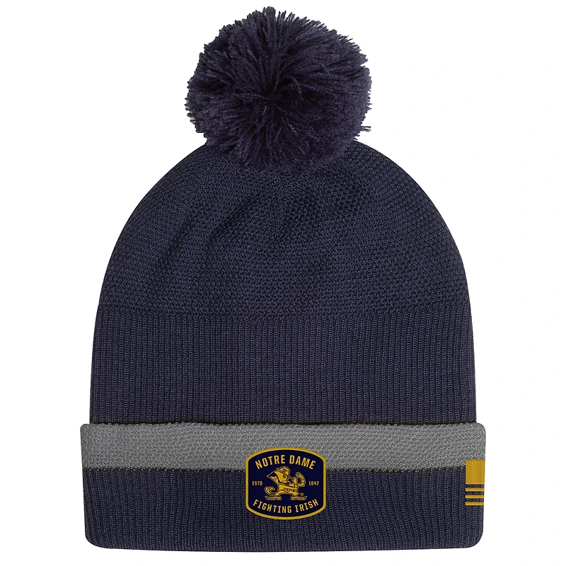 Men's Under Armour Navy Notre Dame Fighting Irish Freedom Collection Cuffed Knit Hat with Pom