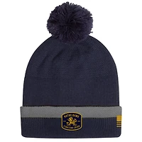 Men's Under Armour Navy Notre Dame Fighting Irish Freedom Collection Cuffed Knit Hat with Pom