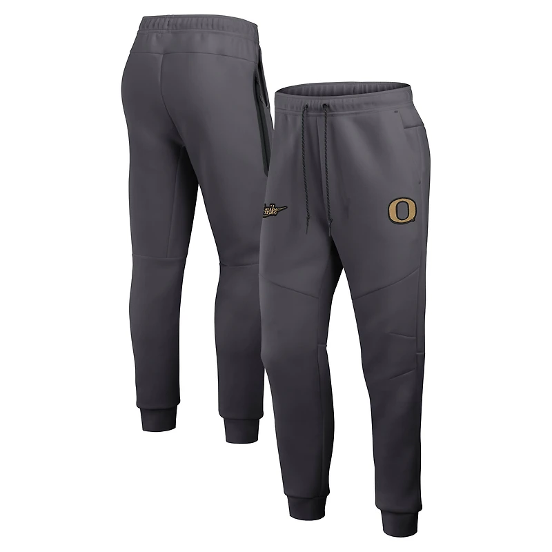 Men's Nike Anthracite Oregon Ducks Shoe Duck Tech Fleece Jogger Pants