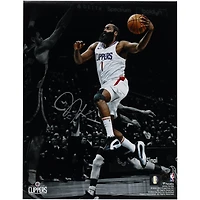 James Harden LA Clippers Autographed 11" x 14" Layup vs. Golden State Warriors Spotlight Photograph