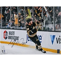 Morgan Geekie Boston Bruins Autographed 16" x 20" Black Jersey Celebration Photograph