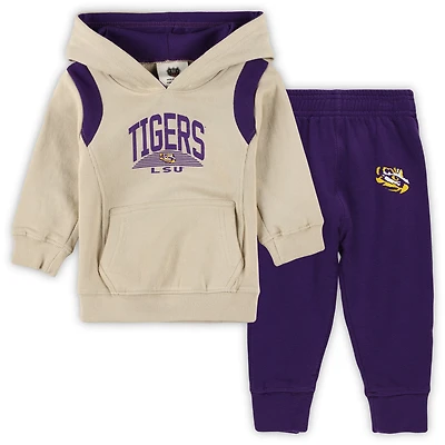 Infant Wes & Willy LSU Tigers Colorblock Pullover Hoodie and Sweatpants Set