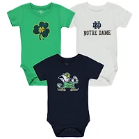 Infant Wes & Willy  Notre Dame Fighting Irish Three-Pack Bodysuit Set