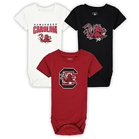 Infant Wes & Willy  South Carolina Gamecocks Three-Pack Bodysuit Set