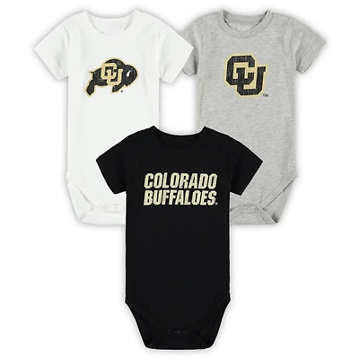 Infant Wes & Willy  Colorado Buffaloes Three-Pack Bodysuit Set