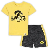 Toddler Wes & Willy Iowa Hawkeyes Cloudy Yarn T-Shirt Shorts Set