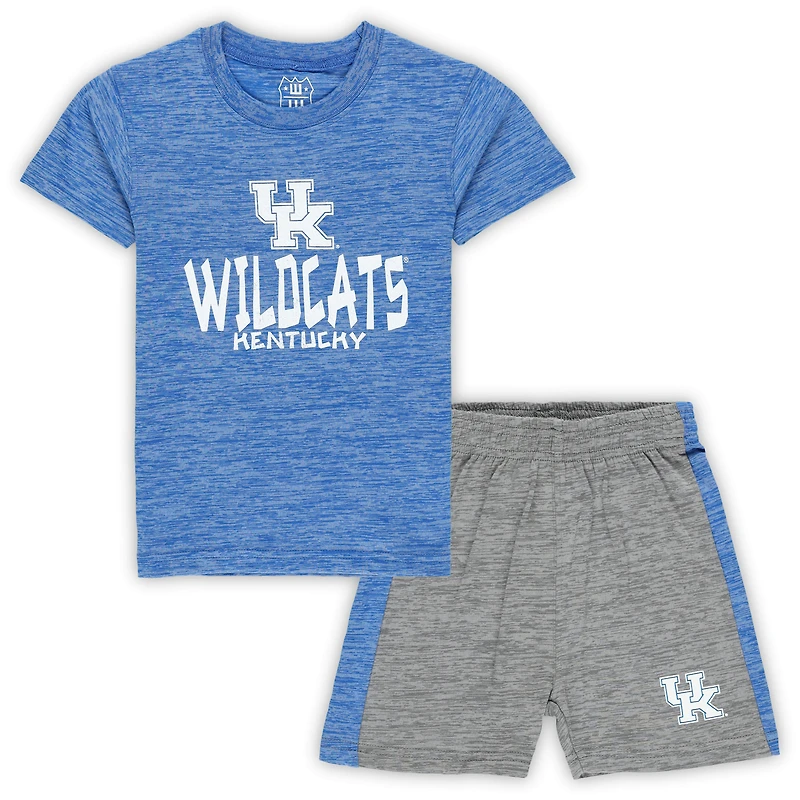 Toddler Wes & Willy Royal/Charcoal Kentucky Wildcats Cloudy Yarn T-Shirt Shorts Set