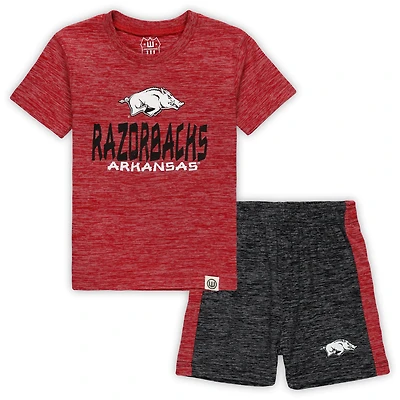 Toddler Wes & Willy Arkansas Razorbacks Cloudy Yarn T-Shirt Shorts Set